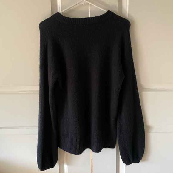 Madewell Payton Wool Alpaca Balloon Sleeves Black Sweater Size XS - Picture 9 of 10